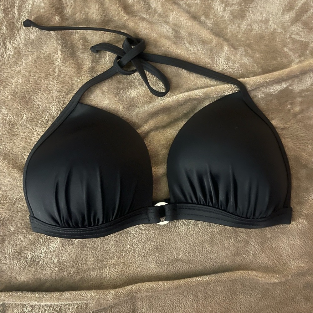 VENUS Black Halter Bikini Top